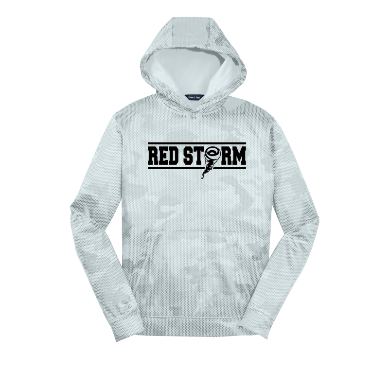 Red Storm - YST240 Youth CamoHex Fleece Hooded Pullover - White