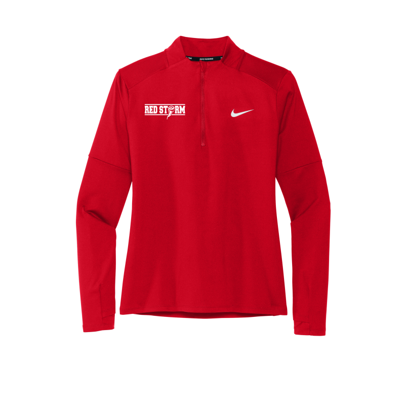 Red Storm - NKDH4951 Nike Women's Dri-FIT 1/2-Zip - Red