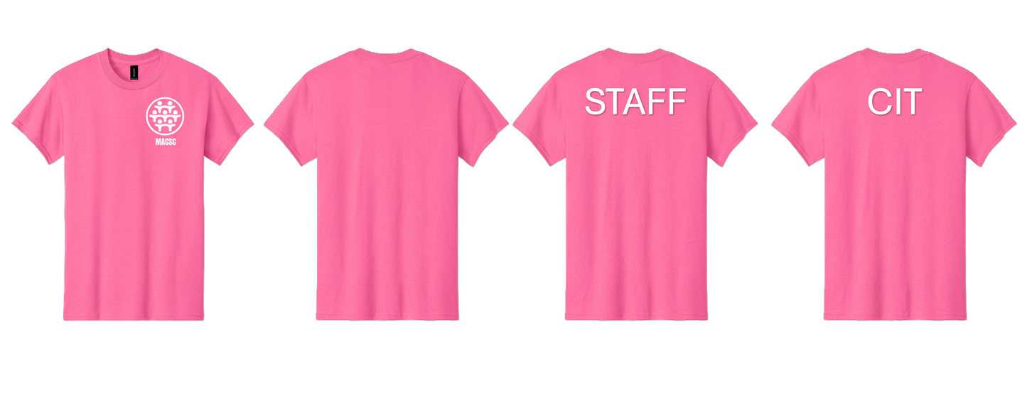 MACSC Summer 2026 - 5000 Cotton T-Shirt - Safety Pink - White Logo