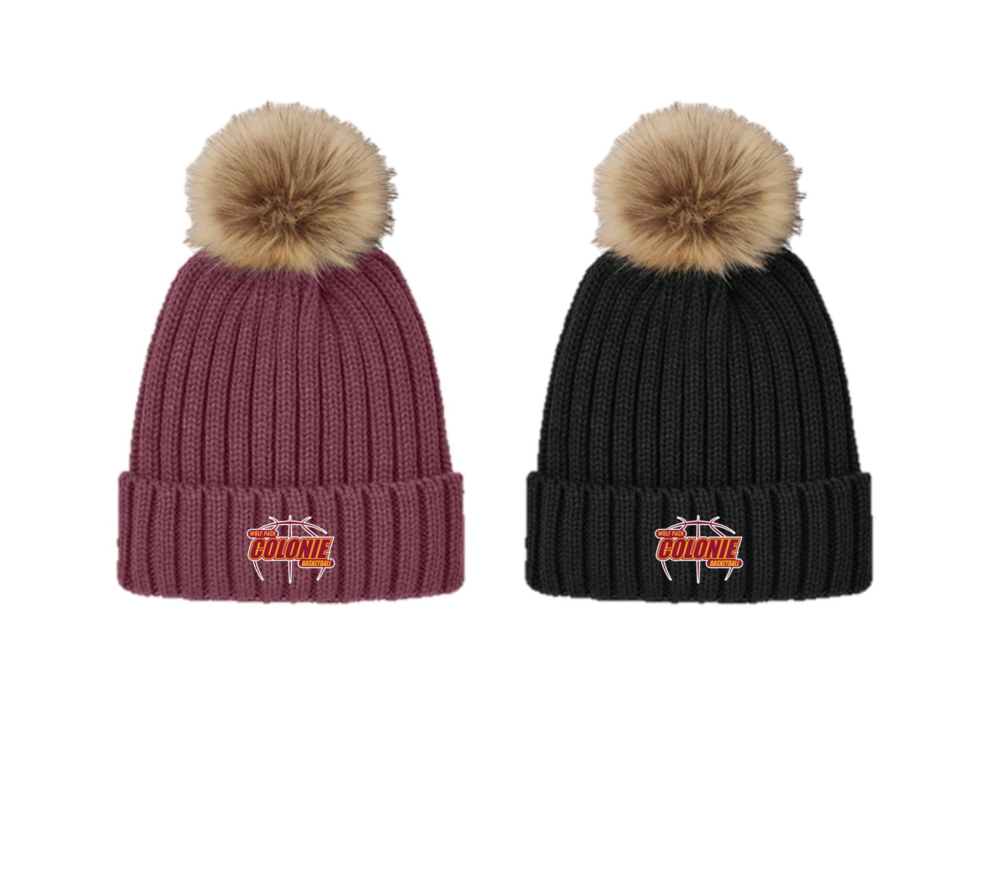South Colonie CDYGL 2025 - C990 Faux Fur Pom Beanie