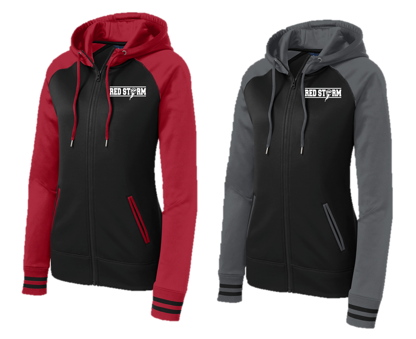 Red Storm - LST236 Women's Sport-Wick® Varsity Fleece Full-Zip Hooded Jacket