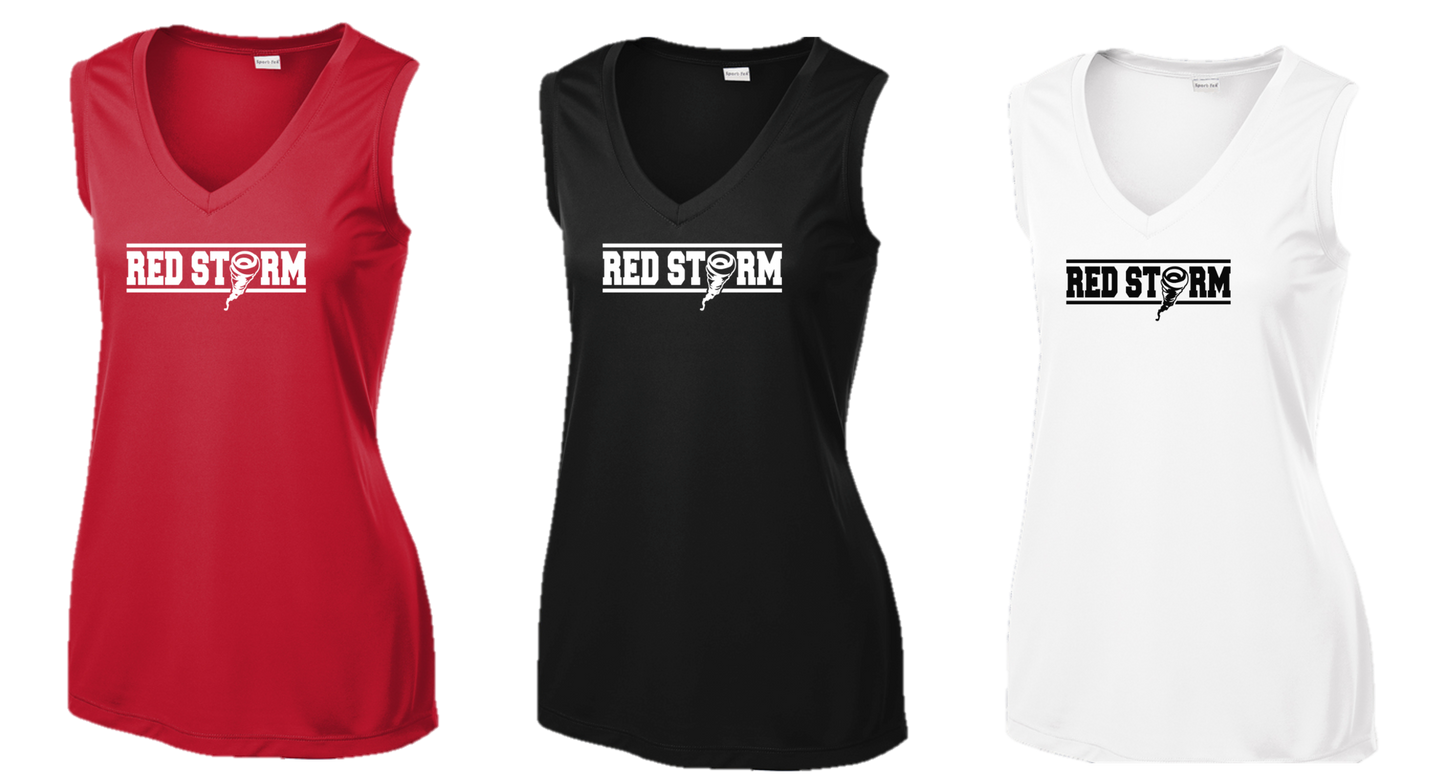 Red Storm - LST352 Women's Sleeveless V-Neck Tee