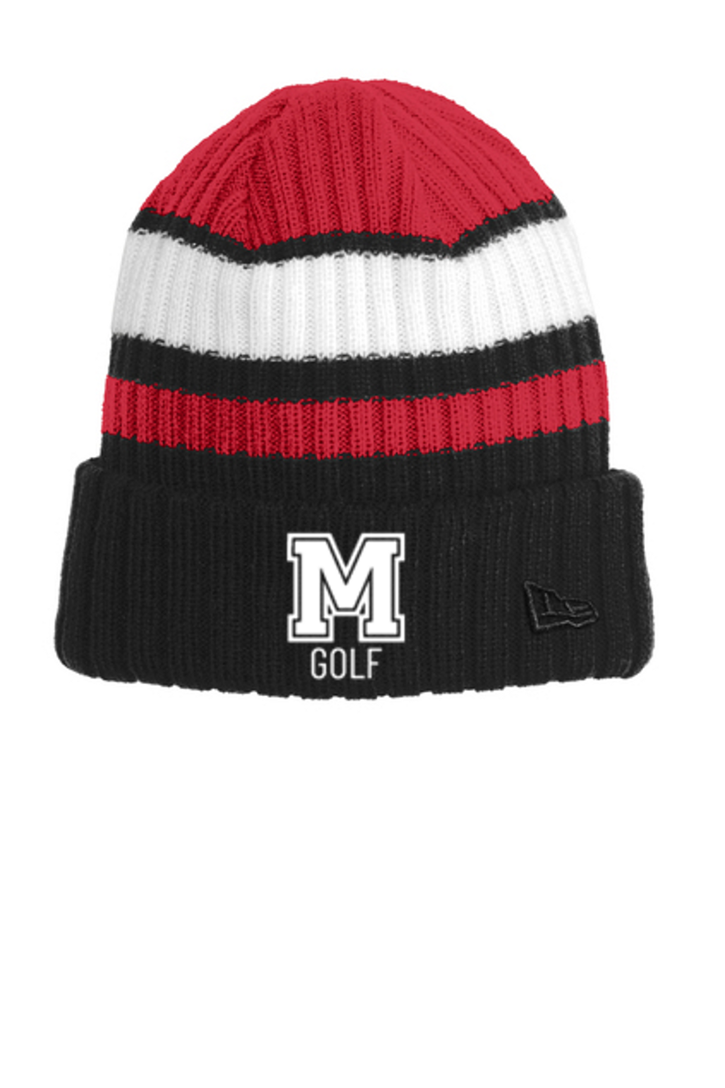 Mechanicville Golf - NE903 New Era® Ribbed Tailgate Beanie - Red/Black