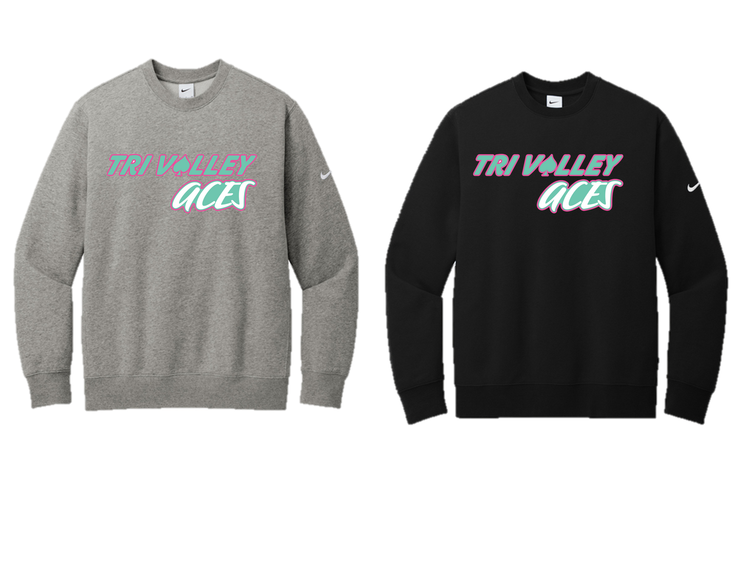 Tri Valley Aces - NKFD9863 Nike Club Fleece Crew