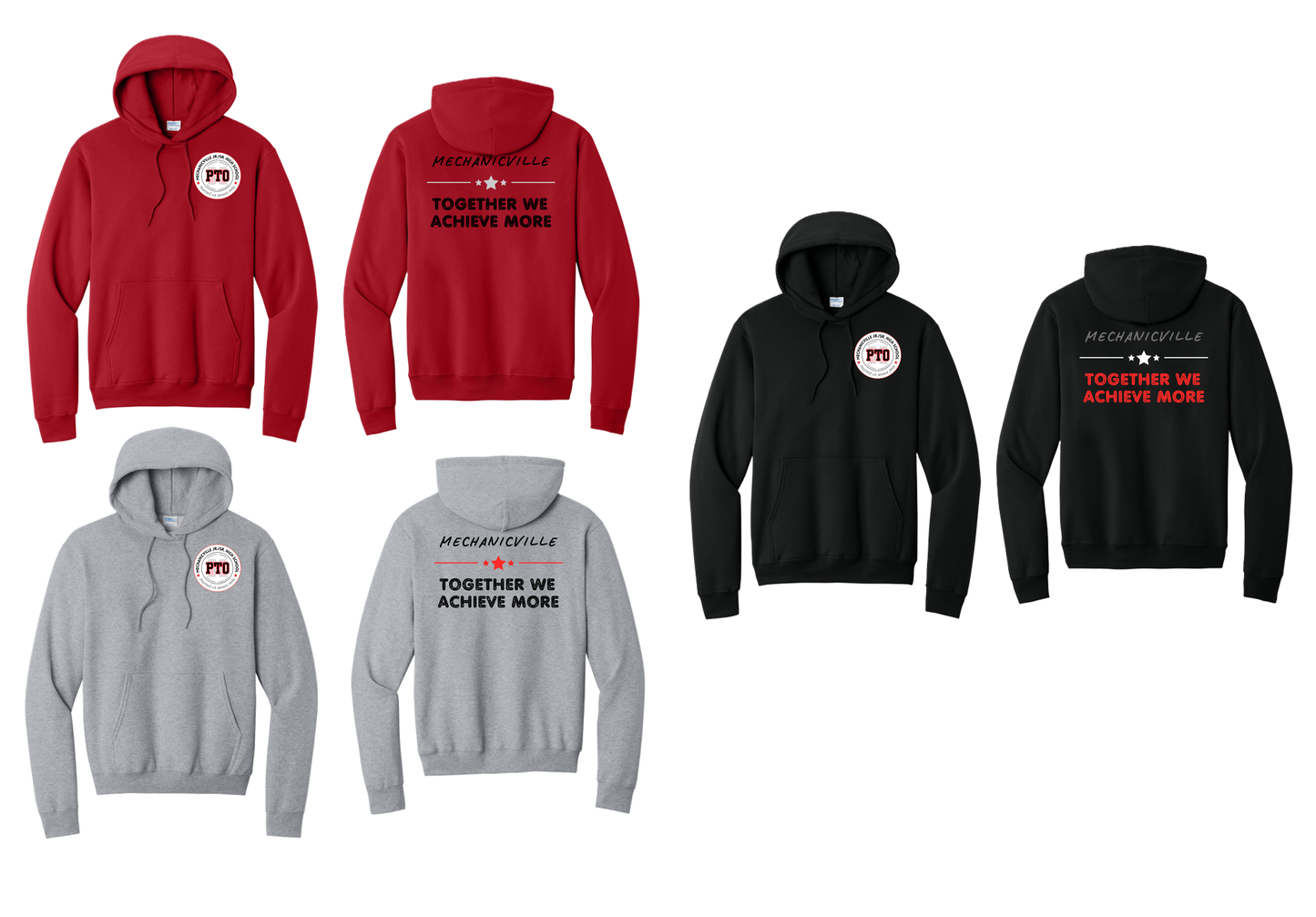 Mechanicville PTO - PC78H Fleece Pullover Hooded Sweatshirt