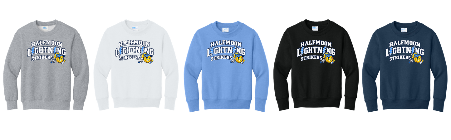 Halfmoon Lightning Strikers 2026 - PC78Y Youth Fleece Crewneck Sweatshirt