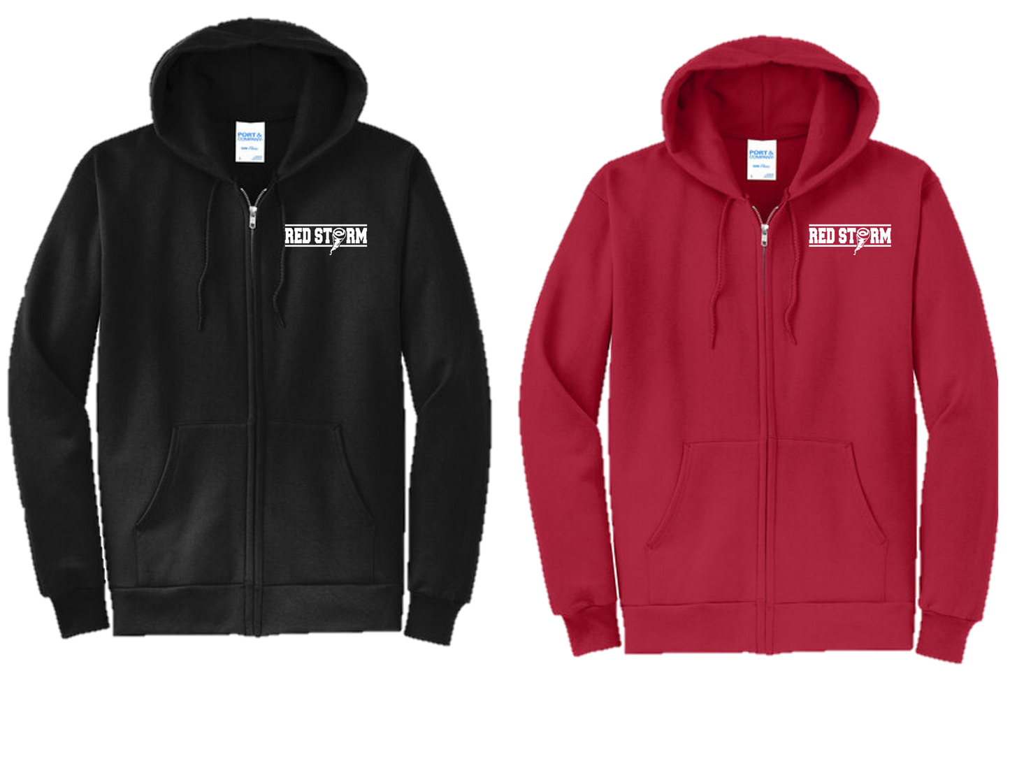 Red Storm - PC78ZH Fleece Full-Zip Hooded Sweatshirt