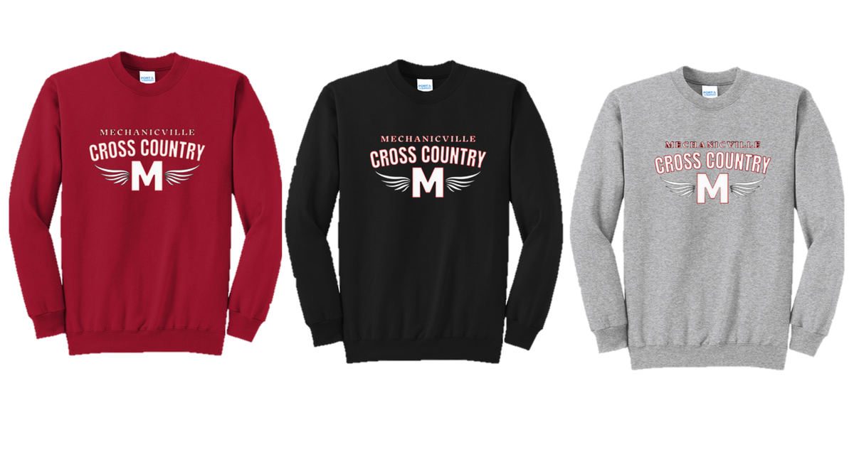 Mechanicville Cross Country 2026 - PC78 Fleece Crewneck Sweatshirt