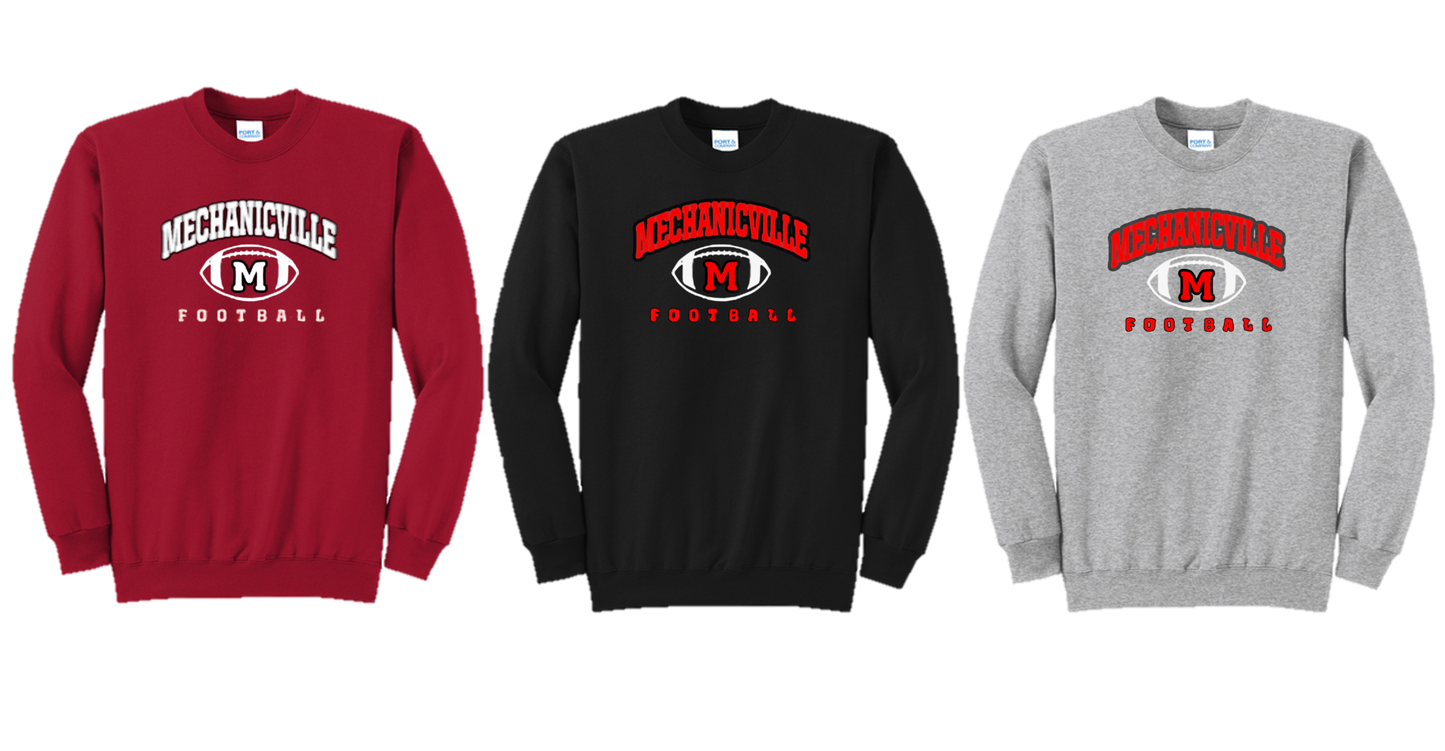 Mechanicville Football - PC78 Fleece Crewneck Sweatshirt