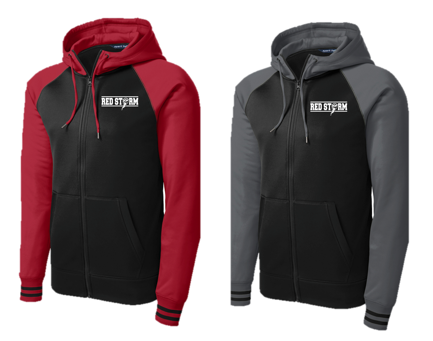 Red Storm - ST236 Sport-Wick® Varsity Fleece Full-Zip Hooded Jacket