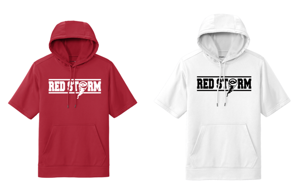 Red Storm - ST251 Fleece Short Sleeve Hooded Pullover