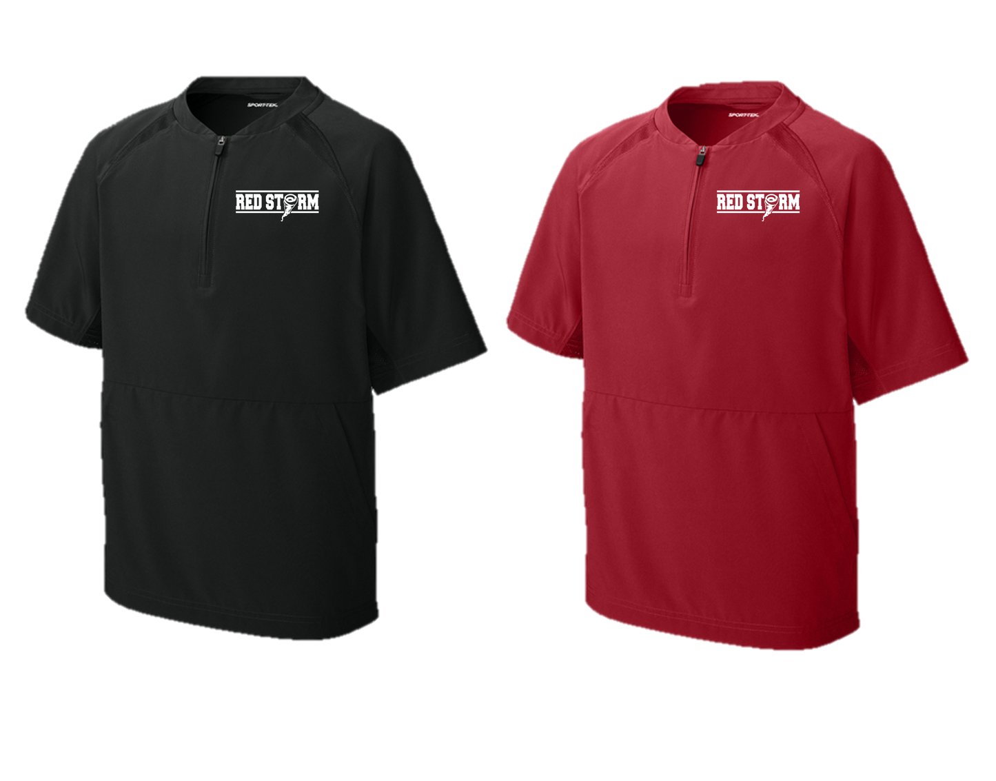 Red Storm - YJST489 Youth 1/2-Zip Short Sleeve Jacket