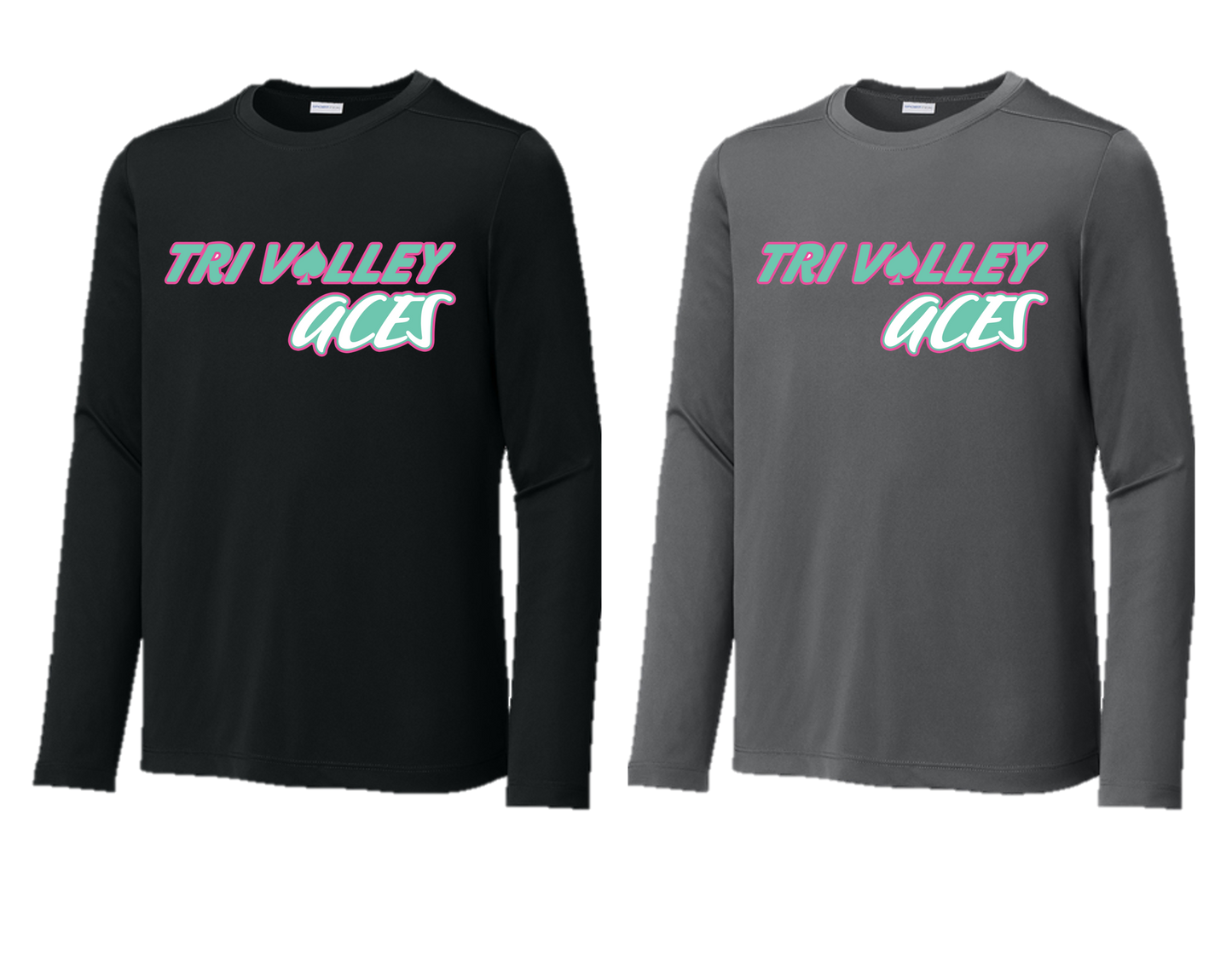 Tri Valley Aces - YST420LS Youth Posi-UV® Pro Long Sleeve Tee