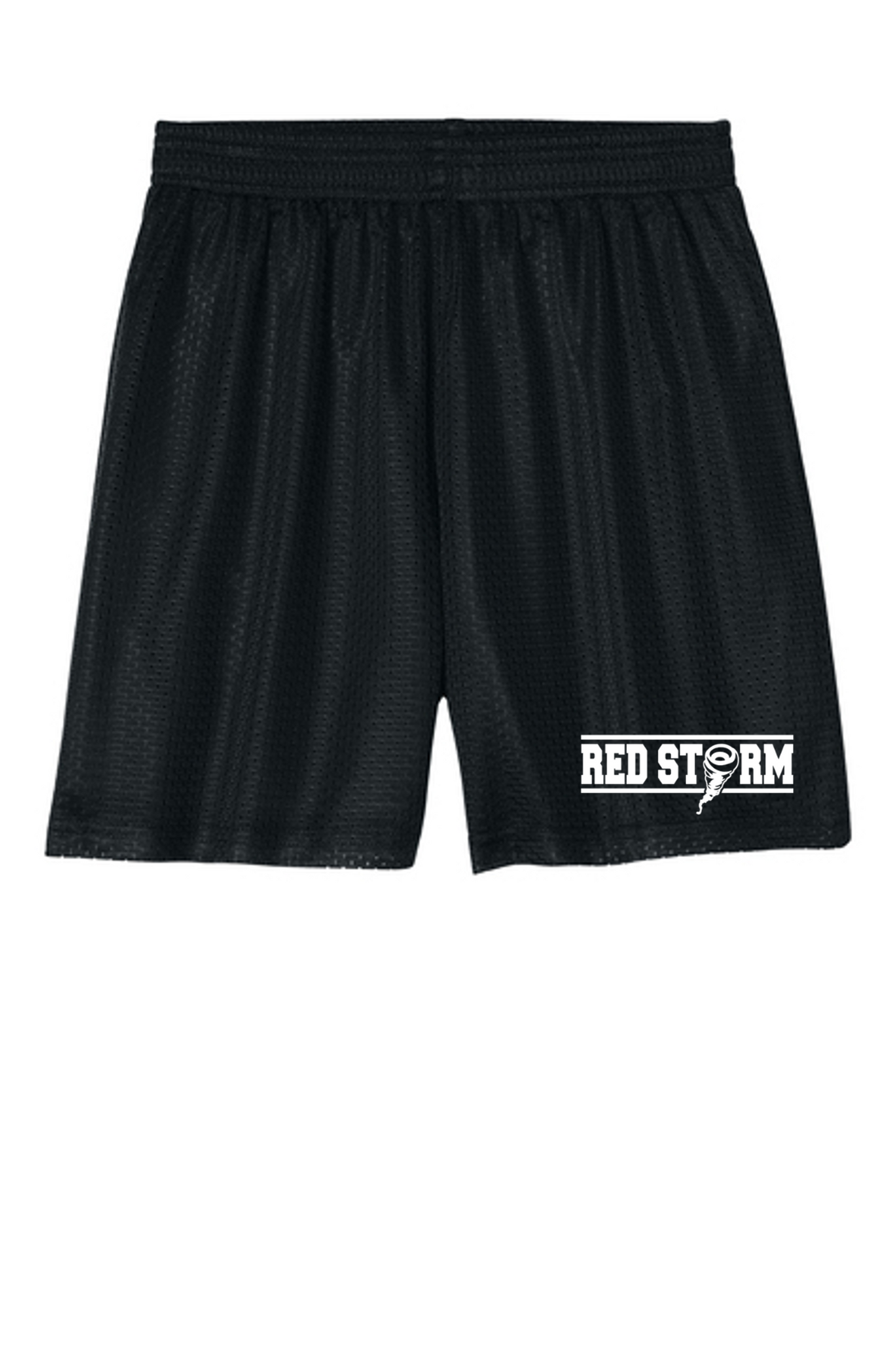 Red Storm - YST5100 Youth Mesh 5” Short - Black