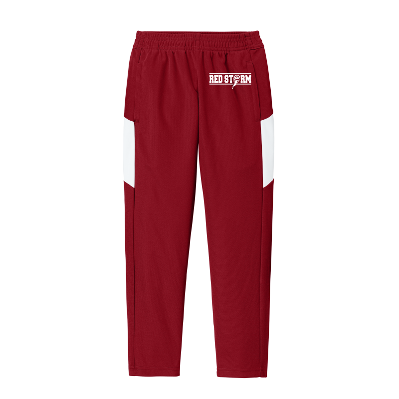 Red Storm - YPST800 Youth Travel Pant - Red/White