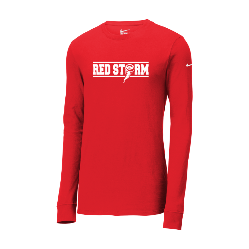 Red Storm - NKBQ5230 Nike Dri-FIT Long Sleeve Tee - Red