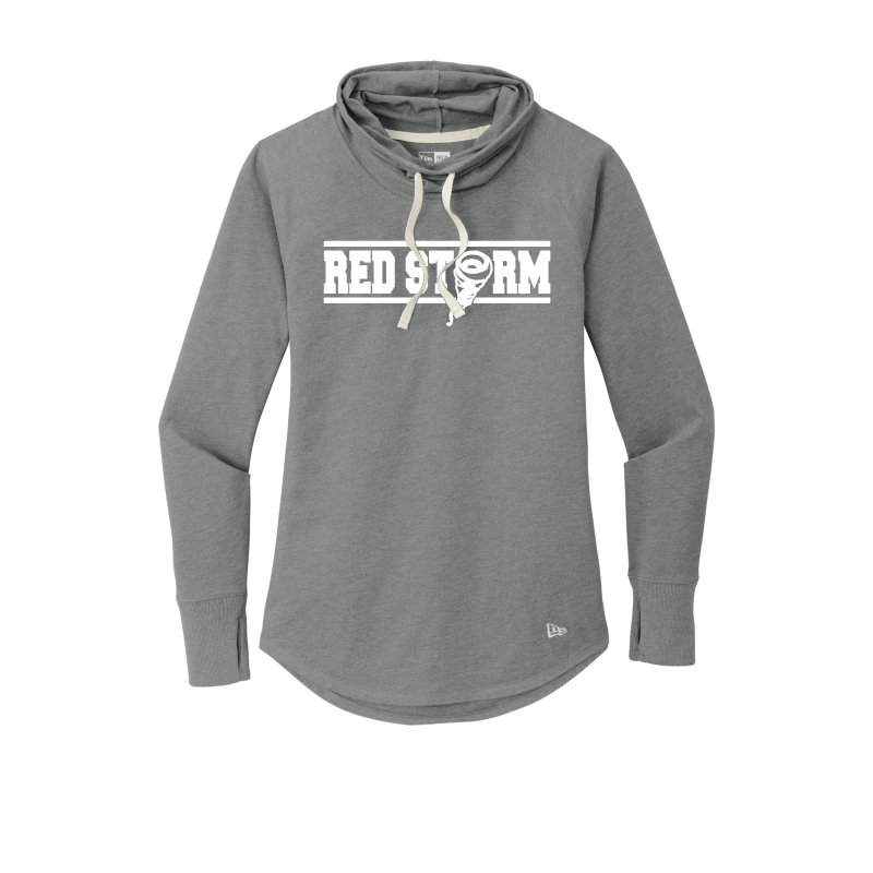 Red Storm - LNEA123 Ladies Sueded Cotton Blend Cowl Tee - Shadow Grey Heather