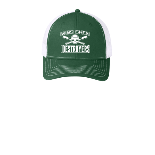 Miss Shen Destroyers - C112 Snapback Trucker Cap - Forest Green/White