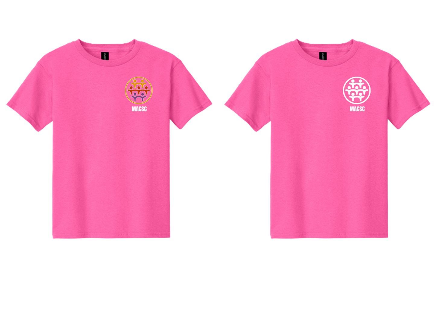 MACSC - 5000B Youth Cotton T-Shirt - Safety Pink
