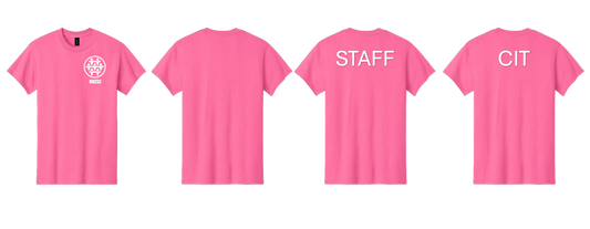 MACSC Summer 2026 - 5000 Cotton T-Shirt - Safety Pink - White Logo