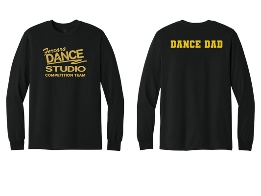Ferrara Dance Studio - 5400 Cotton Long Sleeve T-Shirt - Dance Dad - Black