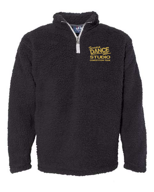 Ferrara Dance Studio - 8454 Sherpa Quarter-Zip Pullover - Black