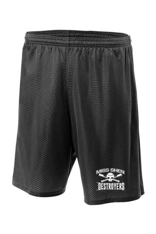Miss Shen Destroyers - A4NB5301 Youth 6" Mesh Short - Black