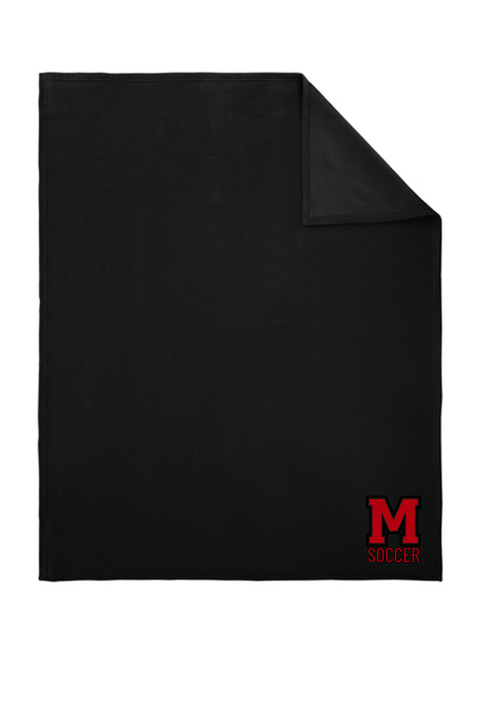 Mechanicville Soccer 2026 - BP20 Fleece Blanket - Black