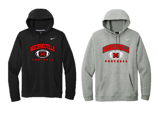 Mechanicville Football - CJ1611 Nike Fleece Pullover Hoodie