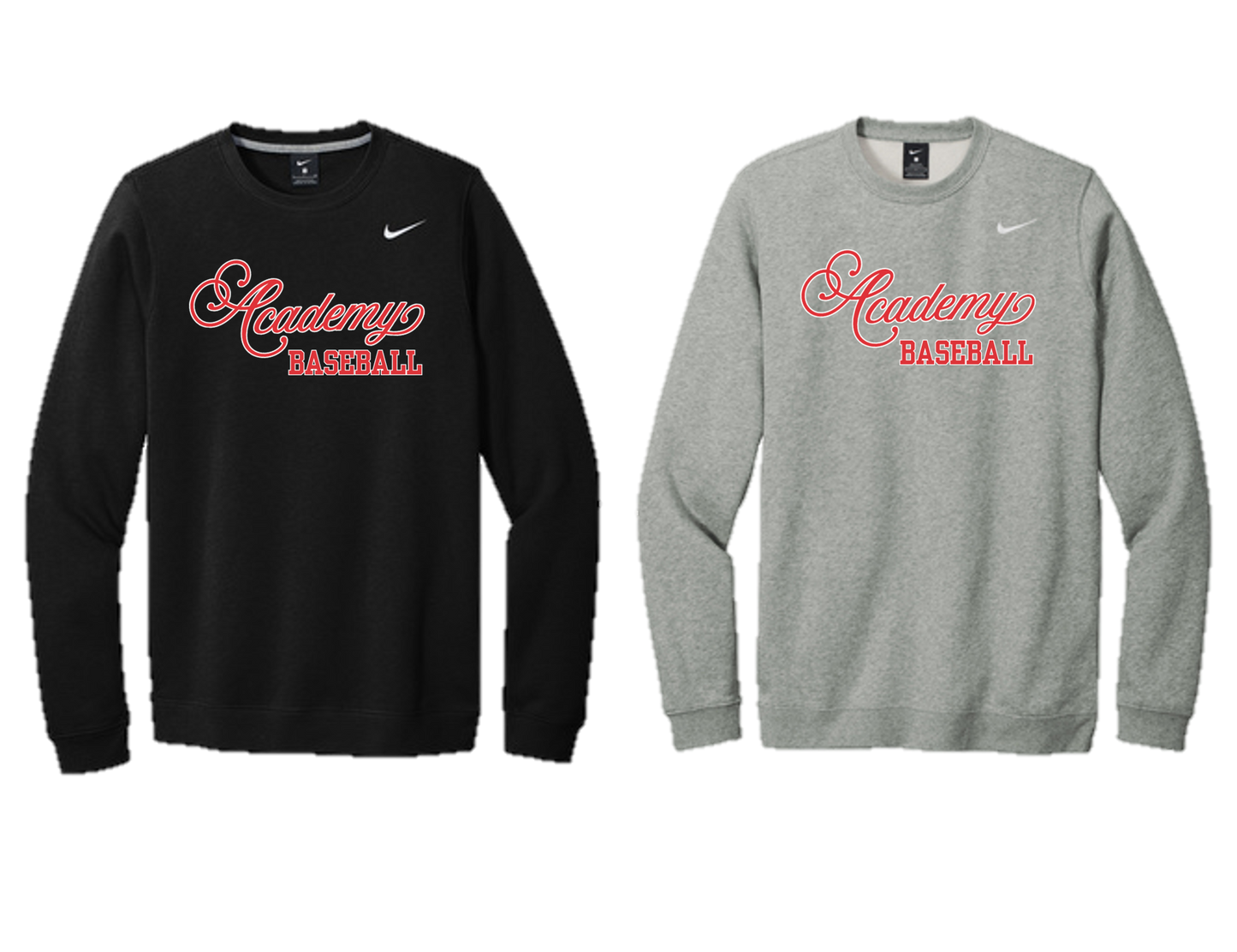 Albany Academy Baseball - CJ1614 Nike Club Fleece Crew