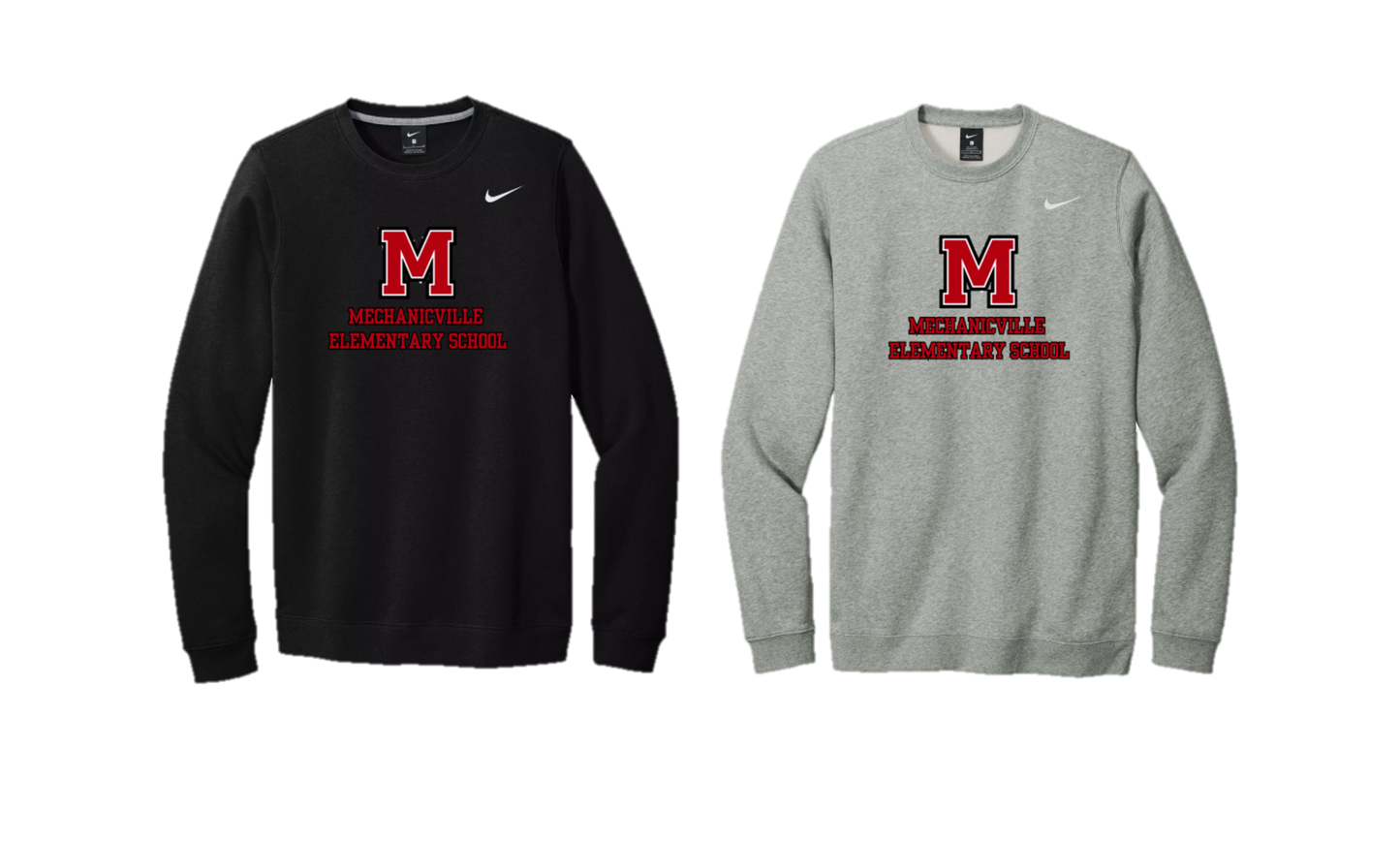 Mechanicville Elementary School 2024 - CJ1614 Nike Club Fleece Crew