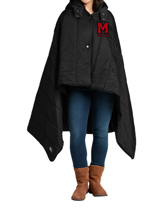 Mechanicville Soccer 2026 - EB755 Puffy Camp Poncho - Black