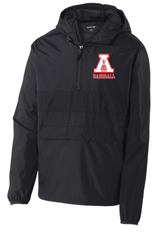 Albany Academy Baseball - JST65 Sport-Tek® Zipped Pocket Anorak - Black