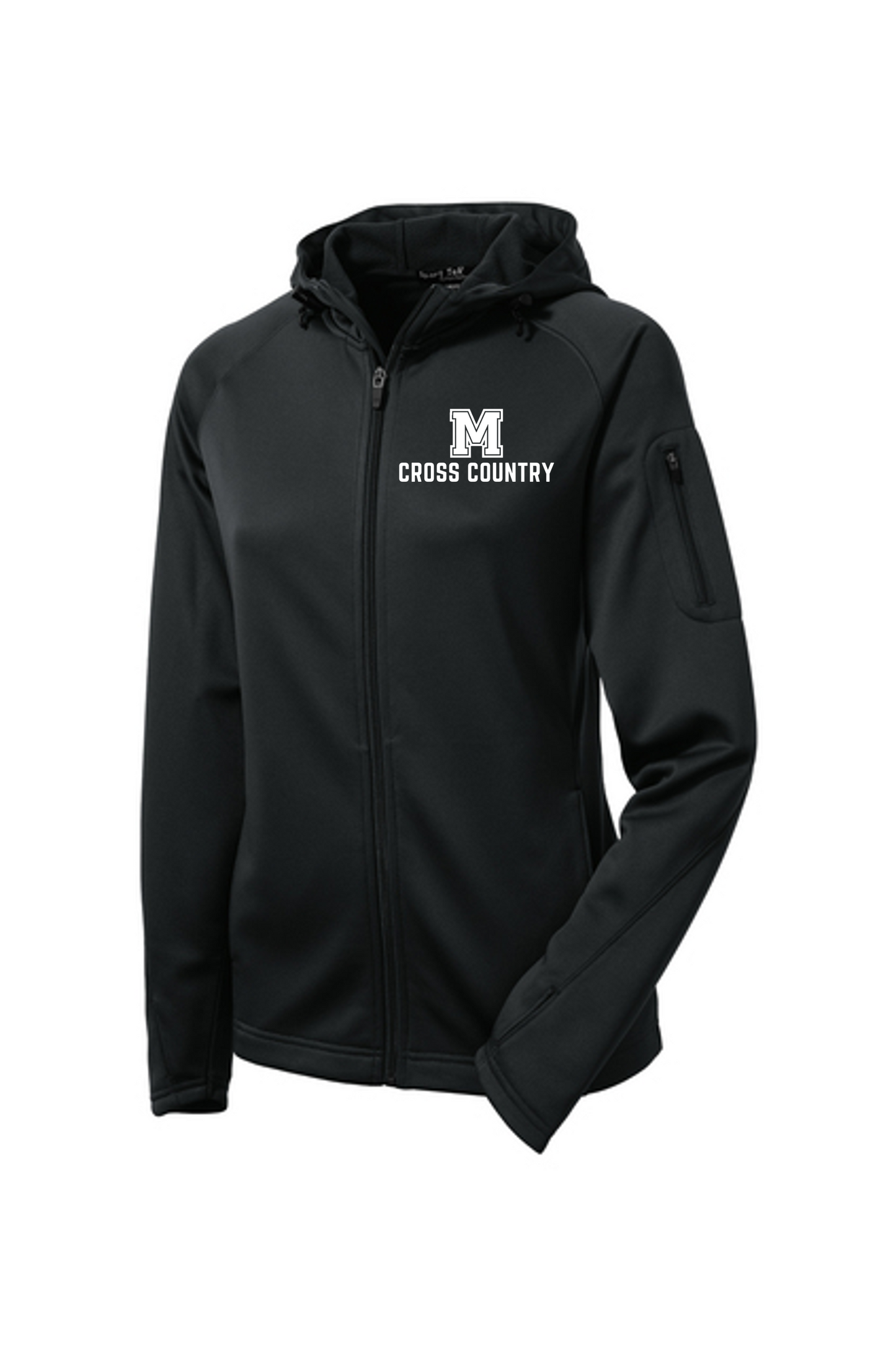 Mechanicville Cross Country 2026 - L248 Women's Fleece Full-Zip Hooded Jacket - Black