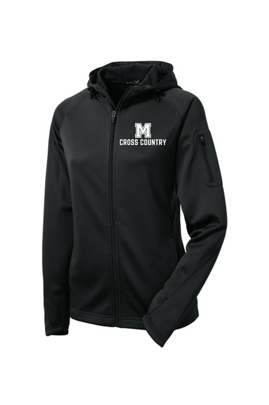 Mechanicville Cross Country 2026 - L248 Women's Fleece Full-Zip Hooded Jacket - Black