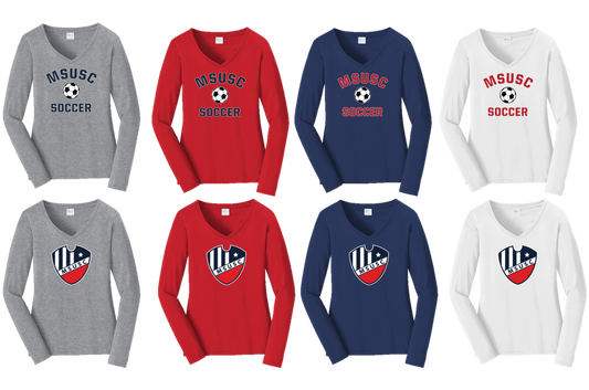 MSUSC - LPC450VLS Women's Long Sleeve V-Neck Tee