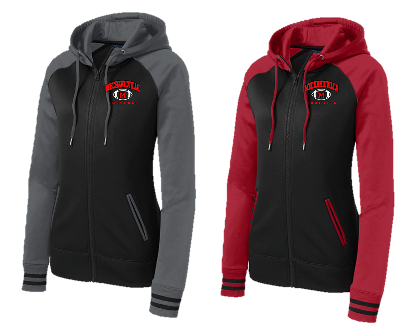 Mechanicville Football - LST236 Women's Fleece Full-Zip Hooded Jacket
