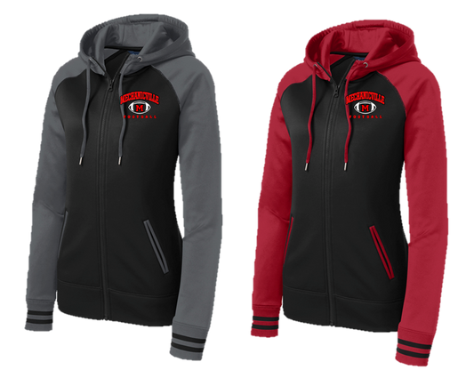 Mechanicville Football - LST236 Women's Fleece Full-Zip Hooded Jacket