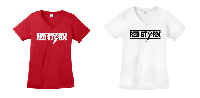Red Storm - LST353 Ladies PosiCharge® V-Neck Tee