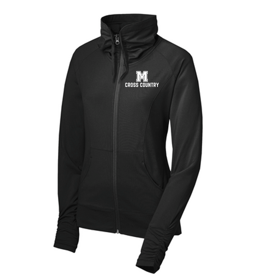 Mechanicville Cross Country 2026 - LST852 Women's Stretch Full-Zip Jacket - Black