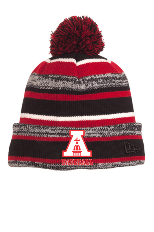 Albany Academy Baseball - NE902 New Era® Sideline Beanie - Scarlet/Black