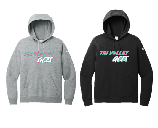 Tri Valley Aces - NKFD9889 Nike Women's Club Fleece Pullover Hoodie