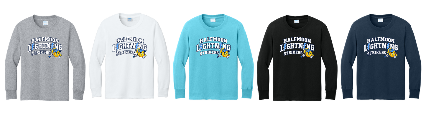 Halfmoon Lightning Strikers 2026 - PC54YLS Youth Long Sleeve Cotton Tee