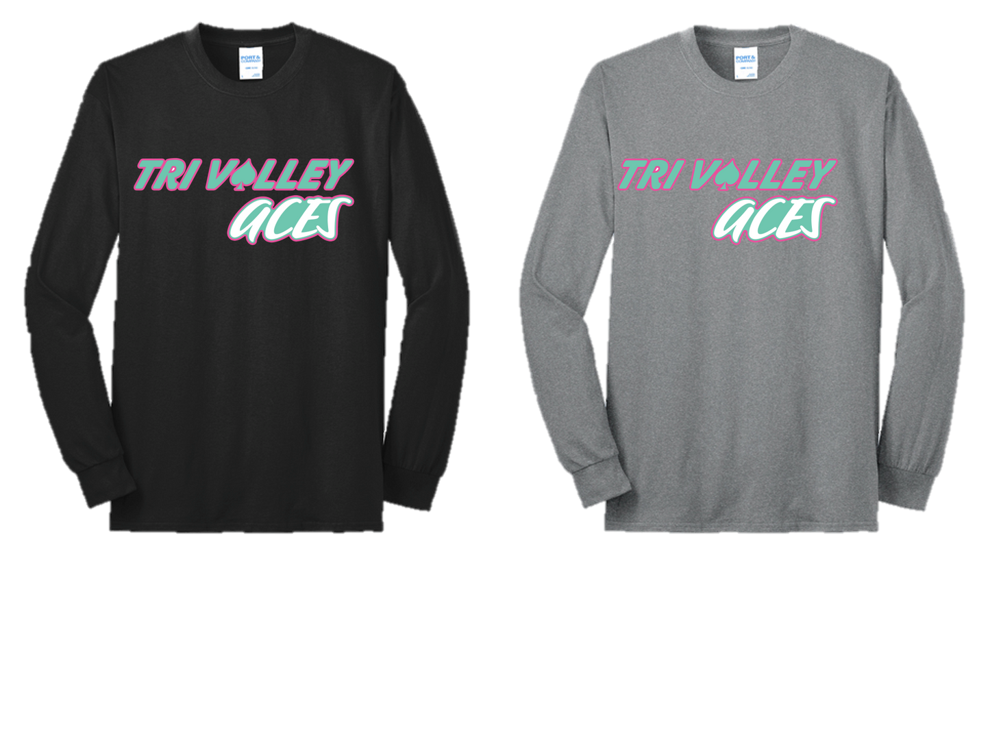Tri Valley Aces - PC55LS Long Sleeve Core Blend Tee