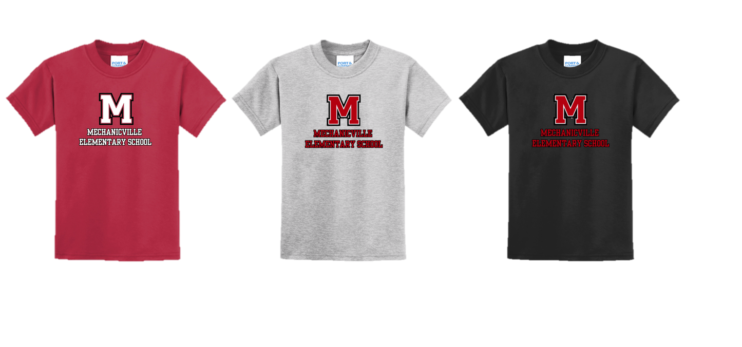 Mechanicville Elementary School 2024 - PC55Y Youth Core Blend Tee