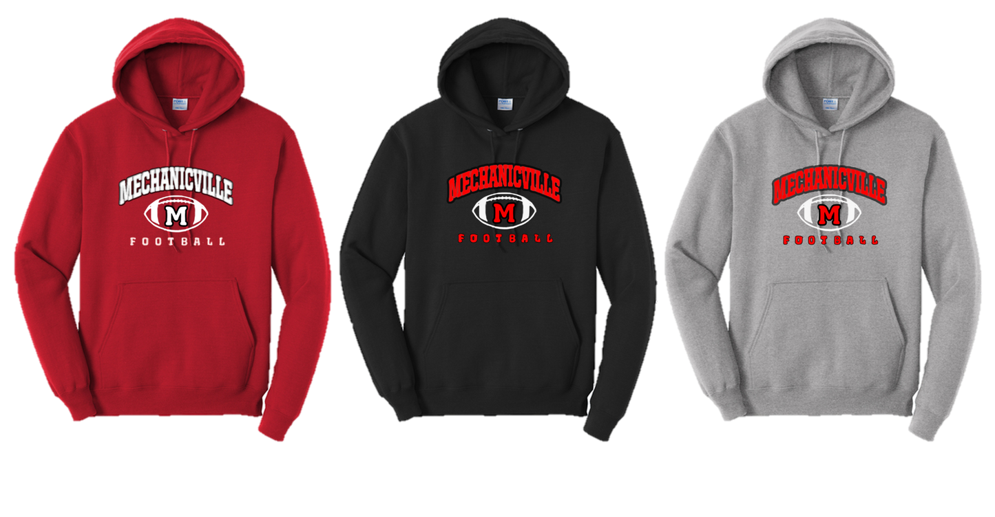 Mechanicville Football - PC78H Fleece Pullover Hooded Sweatshirt