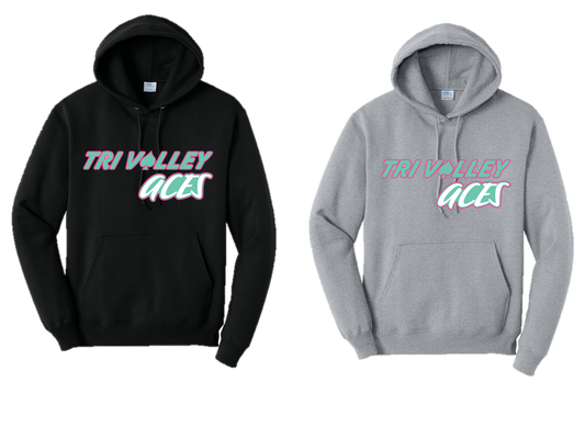 Tri Valley Aces - PC78H Core Fleece Pullover Hooded Sweatshirt