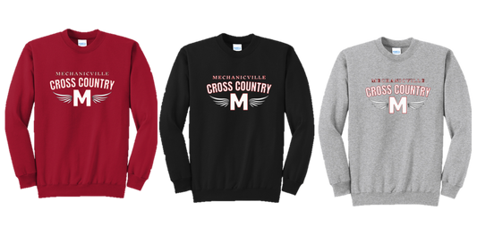 Mechanicville Cross Country 2026 - PC78 Fleece Crewneck Sweatshirt