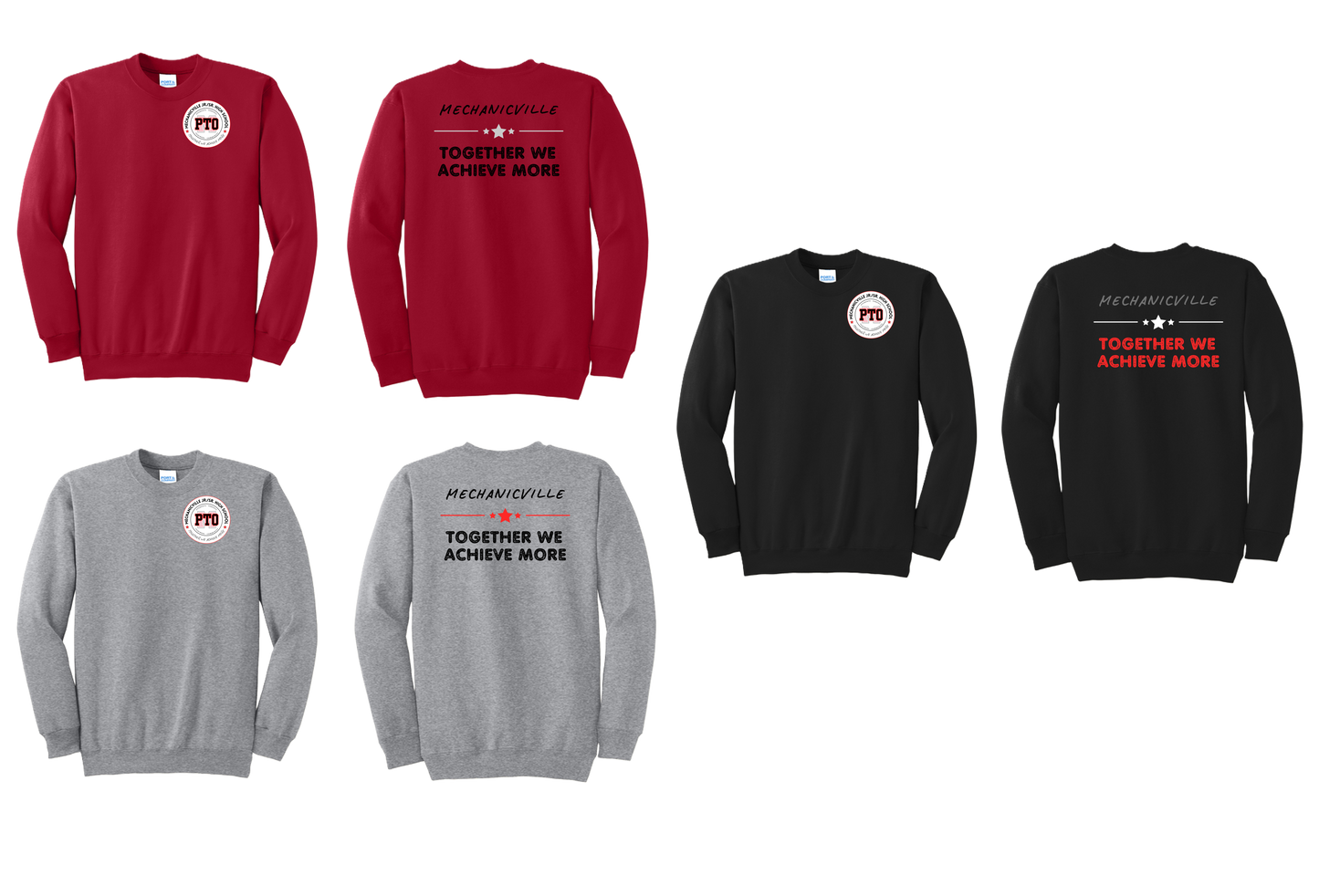 Mechanicville PTO - PC90 Fleece Crewneck Sweatshirt