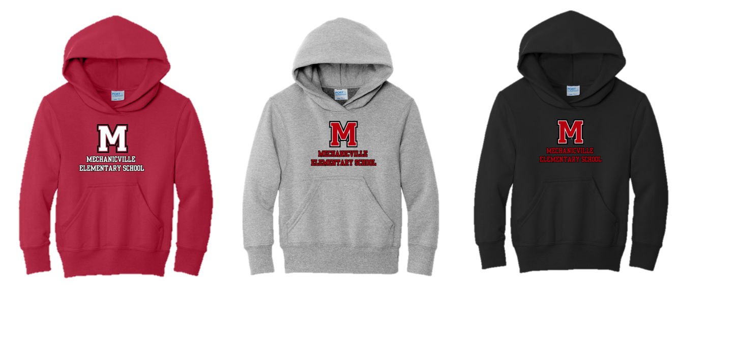 Mechanicville Elementary School 2024 - PC90YH Youth Pullover Hooded Sweatshirt